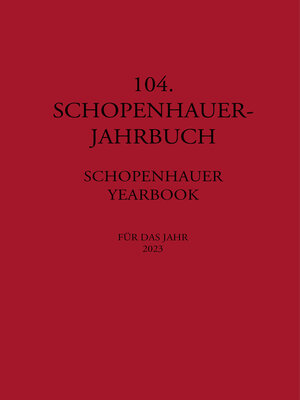 cover image of 104. Schopenhauer Jahrbuch